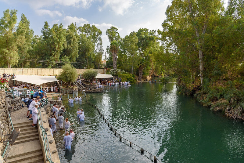 Yardenit Baptismal Site on the Jordan River during normal operation