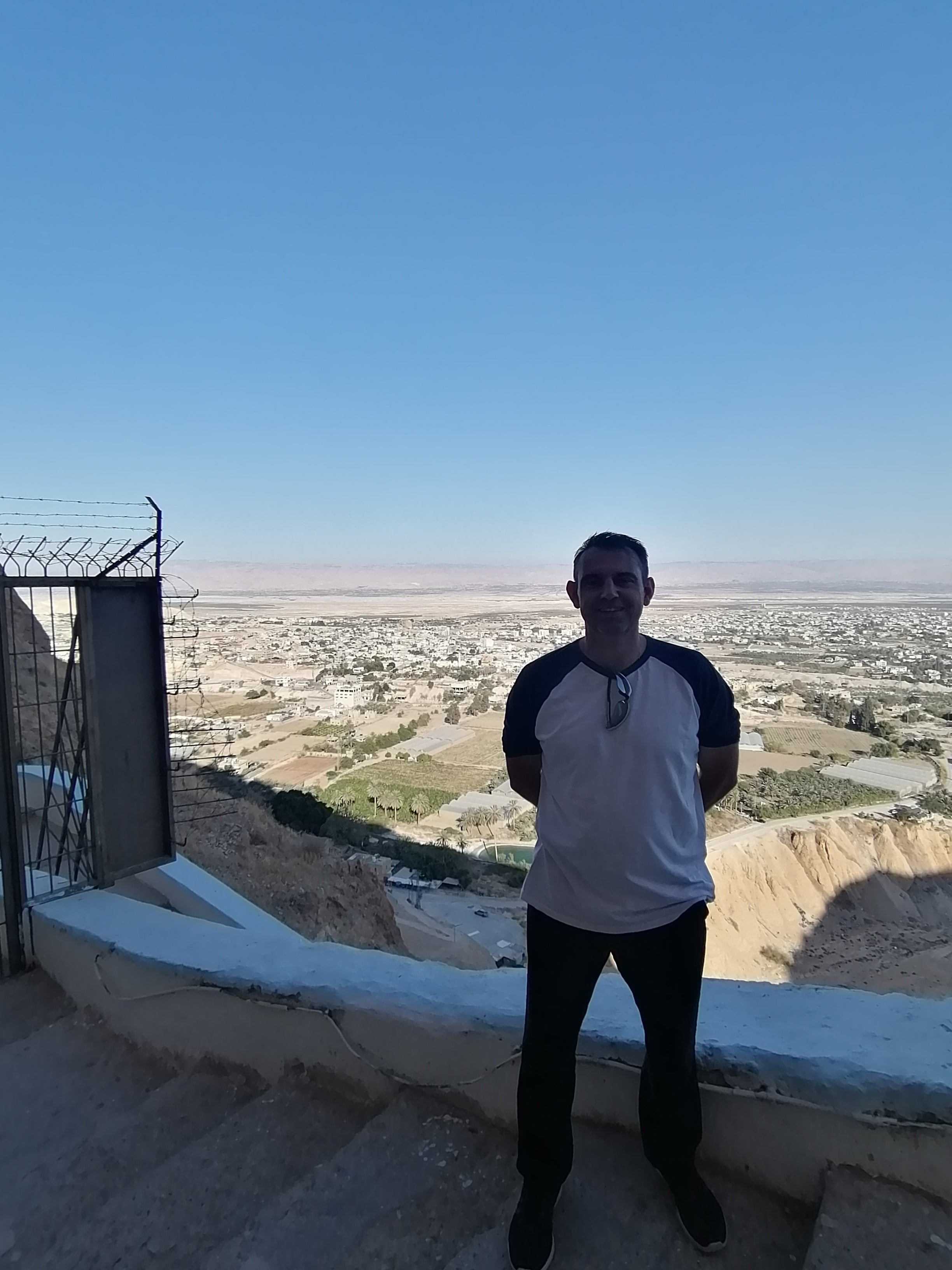 Mount of Temptation and Jericho city view bible tour israel