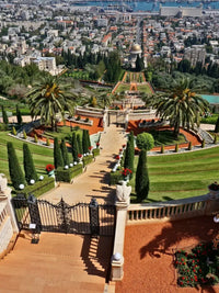 bahai garden city view of haifa visit israel 