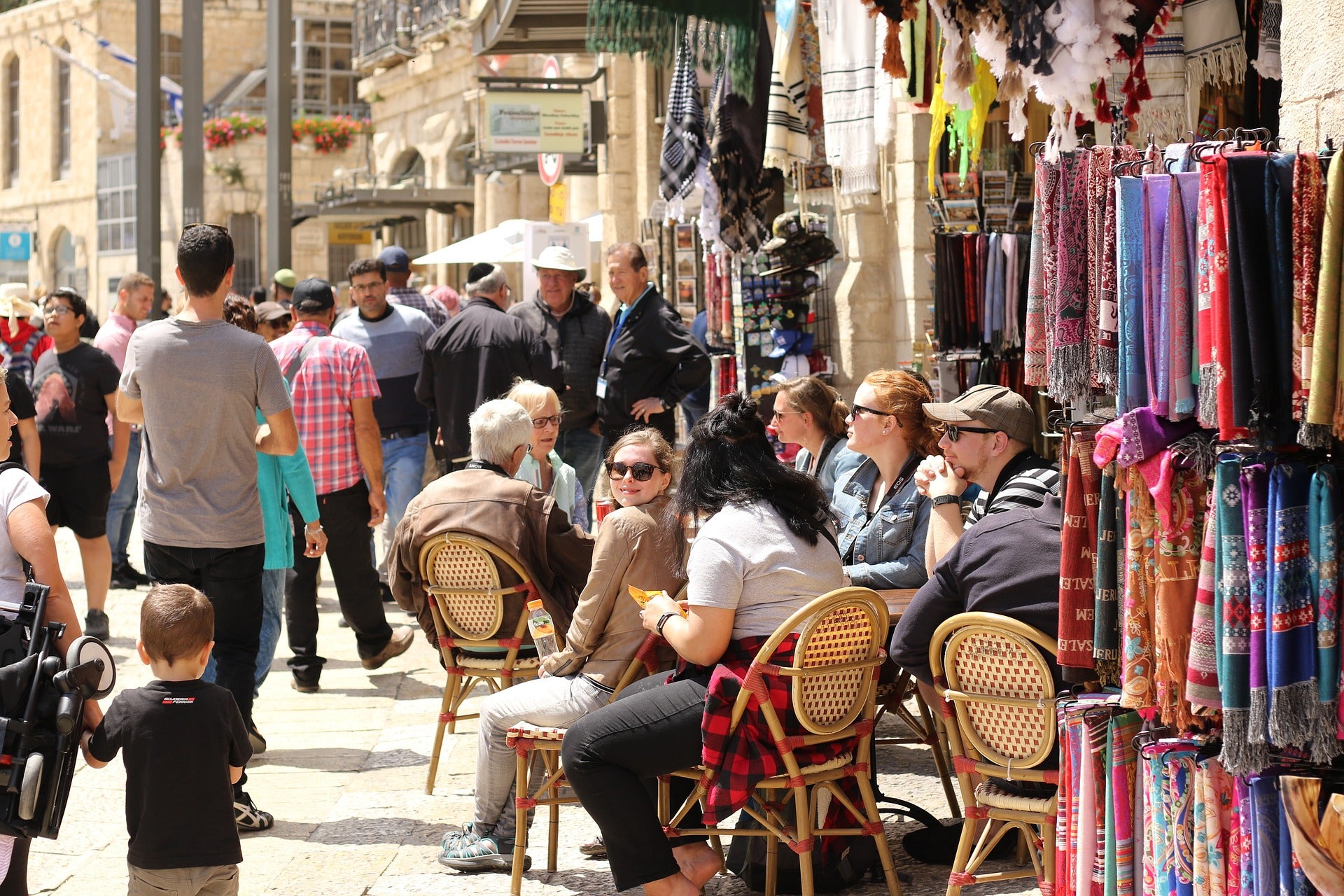Jerusalem Christian Quarter Street Market walk through the city tour