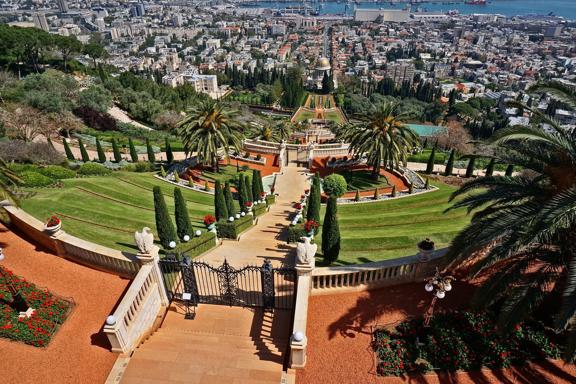 bahai garden city view of haifa visit israel 