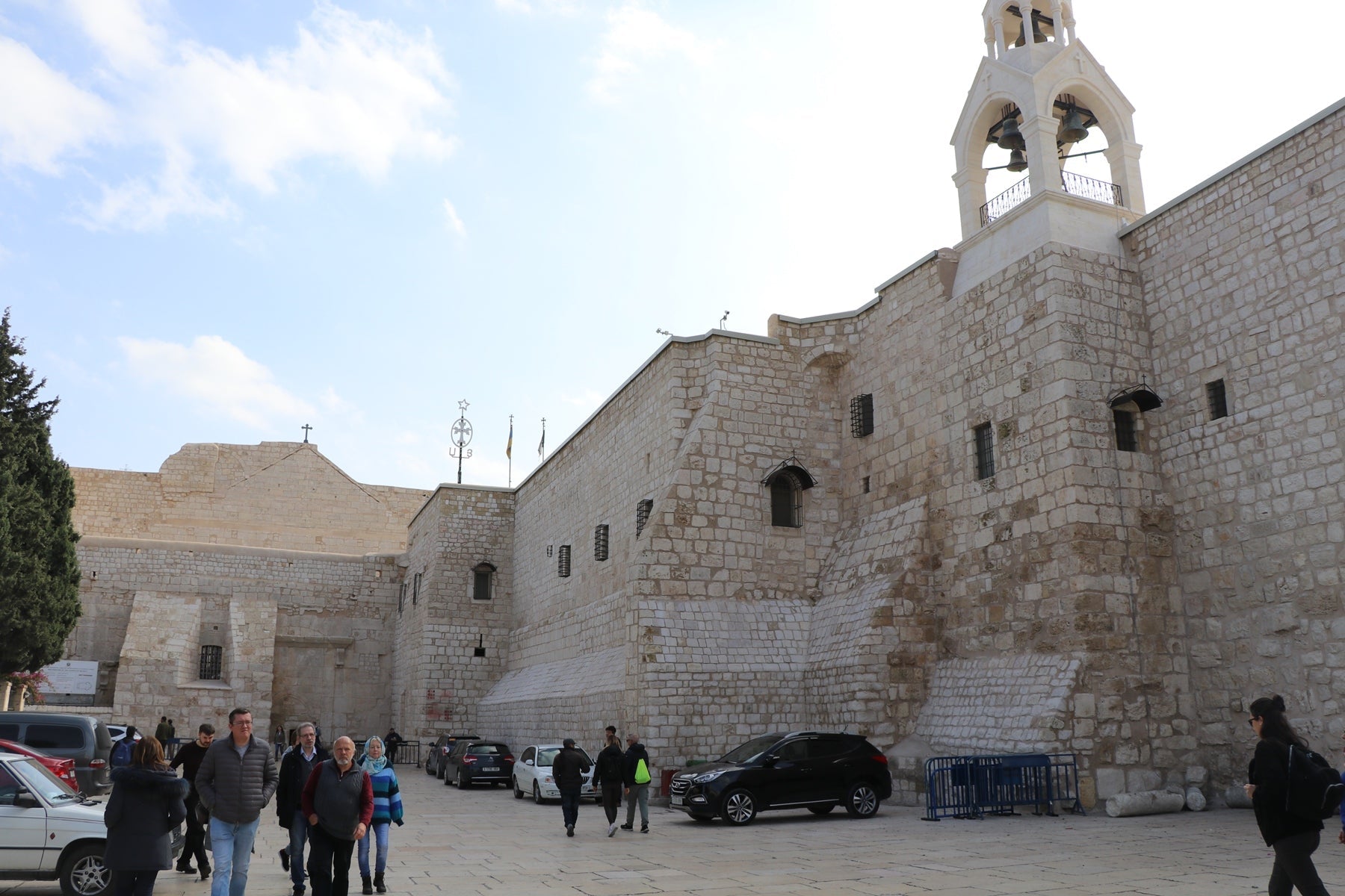 nativity church entrance bethlehem bell tower Armenian convent  