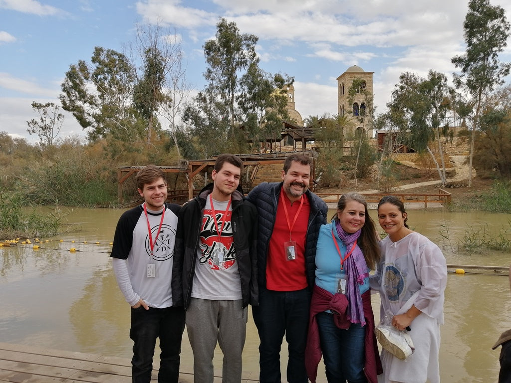 Group Tour to Jordan River Baptizing Site Israel Trip 